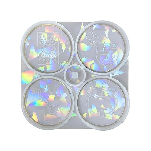 CHIZISX Untersetzerform,Holographische Untersetzer Silikonform Zaubertrank Kaffee Tablett Tasse Matte Epoxidharz Gussform Büro Home Deko CHIZISX Untersetzerform,Holographische Untersetzer Silikonform Zaubertrank Kaffee Tablett Tasse Matte Epoxidharz Gussform Büro Home Deko von CHIZISX