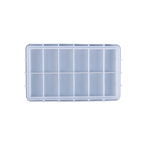 CHIZISX Untersetzerform,Kristall Rechteck Tablett Untersetzer Form Becher Pad Platte Harz Casting Form Gips Seife Casting Epoxy Form Handwer von CHIZISX