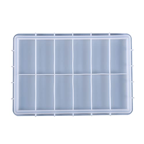CHIZISX Untersetzerform,Kristall Rechteck Tablett Untersetzer Form Becher Pad Platte Harz Casting Form Gips Seife Casting Epoxy Form Handwer von CHIZISX