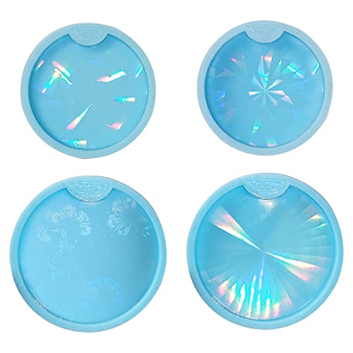 CHIZISX Untersetzerform,hausgemachte Form Kaffee Untersetzer Licht Schatten für kreative Silikonform Kristall Runde Tischset Form für Ha CHIZISX Untersetzerform,hausgemachte Form Kaffee Untersetzer Licht Schatten für kreative Silikonform Kristall Runde Tischset Form für Ha von CHIZISX
