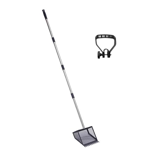 CHIZISX Verstellbare Edelstahl-Mistschaufel mit ergonomischem Griff und Siebplatte für Geflügelfarm-Design, Metall, Egesta-Siebschaufel CHIZISX Verstellbare Edelstahl-Mistschaufel mit ergonomischem Griff und Siebplatte für Geflügelfarm-Design, Metall, Egesta-Siebschaufel von CHIZISX