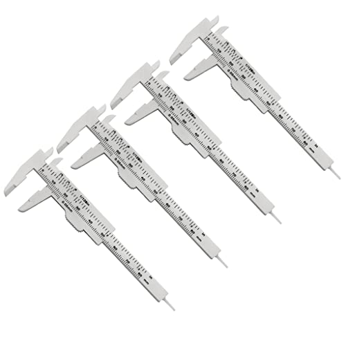 Plastikzettel 4pcs 3inch Vernierscontainer Kleine Schieber Schieber Messgeräte Messwerkzeug Herrscher Für Brauen Herrscher Messwerkzeug von CHIZISX