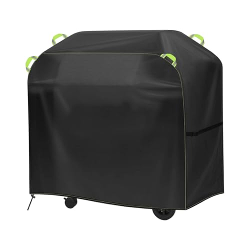 Robuste Grillabdeckung, 76,2 cm - 144,8 cm, verstellbare, winddichte Gurte, 420D Oxford-Gewebe, reflektierender Griff, reflektierende Outdoor-Grillabdeckung von CHIZISX