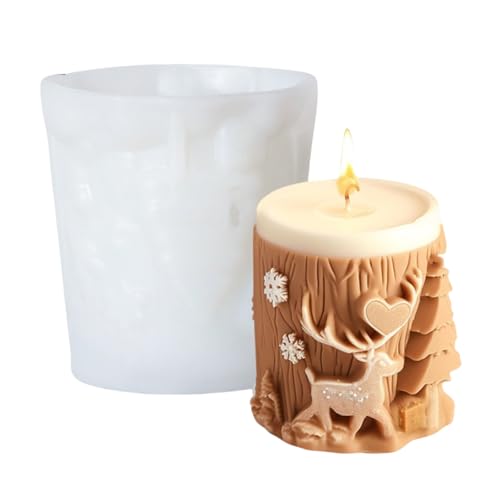 Silikonkerzenform Der Weihnachtszeit Zylinder Silikon Kerzenformen Für Epoxidharzseife Home Dekoration Herstellung von CHIZISX