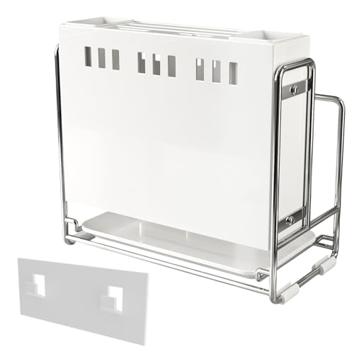 Wandmontierter Küchenmesserhalter, platzsparend, für Besteck und Essstäbchen, Drainagedesigns, stabiles Eisenregal, Wandmontage, Aufbewahrungsregal Wandmontierter Küchenmesserhalter, platzsparend, für Besteck und Essstäbchen, Drainagedesigns, stabiles Eisenregal, Wandmontage, Aufbewahrungsregal von CHIZISX