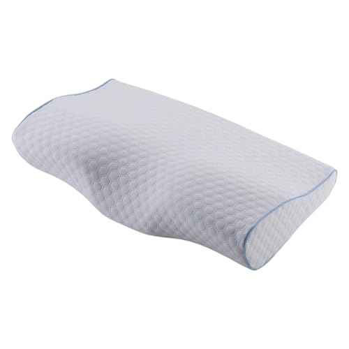 Zervikales Memory-Foam-Kissen mit langsamer Erholungstechnologie und temperaturregulierendem Bambusgewebe für Komfort, ergonomische Schmetterlingsform, abnehmbarer, waschbarer Kissenbezug Zervikales Memory-Foam-Kissen mit langsamer Erholungstechnologie und temperaturregulierendem Bambusgewebe für Komfort, ergonomische Schmetterlingsform, abnehmbarer, waschbarer Kissenbezug von CHIZISX