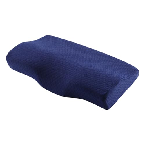 Zervikales Memory-Foam-Kissen mit langsamer Erholungstechnologie und temperaturregulierendem Bambusgewebe für Komfort, ergonomische Schmetterlingsform, abnehmbarer, waschbarer Kissenbezug von CHIZISX