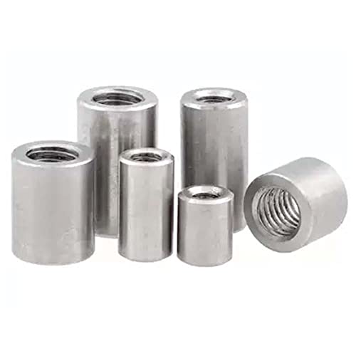 2-5 STÜCKE Runde Kupplungsmuttern M3 M4 M5 M6 M8 M10 Lange Rundkupplungsmutter 304 Edelstahl Leitungsschraube Anschlussmutter-M4x10 5pcs von CHJIENJUJIDZ