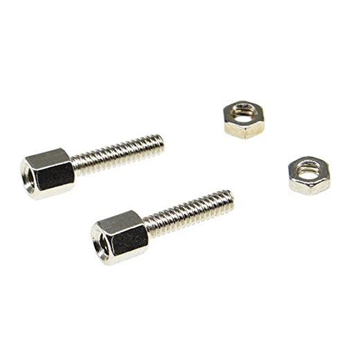 20 Sätze 5 + 12-mm-Shex-Kopfabstand-Schrauben mit Mutterständer aus Abstandshalter 5mm + 12mm für D-Sub VGA DB9 DB15 DB25 RS232 COM Serial Connector von CHJIENJUJIDZ