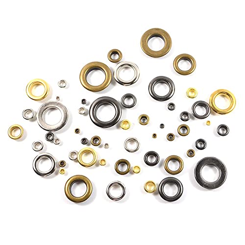 CHJIENJUJIDZ 100sets Mix Farbe Loch Metall Ösen mit Tüllen Für Leathercraft DIY Schuhe Gürtelkappe Tasche Tags Kleidung Scrapbooking Zubehör-2.5mm 100pcs von CHJIENJUJIDZ