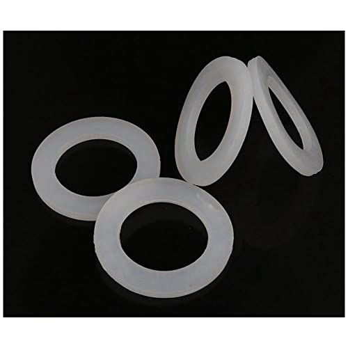 CHJIENJUJIDZ 10pc 6/8/12/15/20/20/20/20/40/50mm Silikondichtung Dichtungsdichtung Weiß Abstandshalter Verdickter Dichtung O Ring Dichtungsscheibe Tap Water Seal Duschdichtung-25mm von CHJIENJUJIDZ