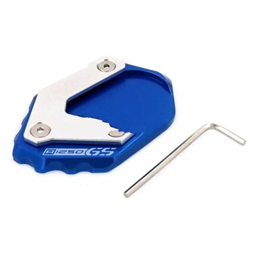 CHLKEAMEE Seitenständer Für B&M&W R1250GS R1250 GS R 1250 GS 2020-2022 Motorrad CNC Seitenständer Pad Vergrößerungsplatte Kickstand Extension(Blue-2) von CHLKEAMEE