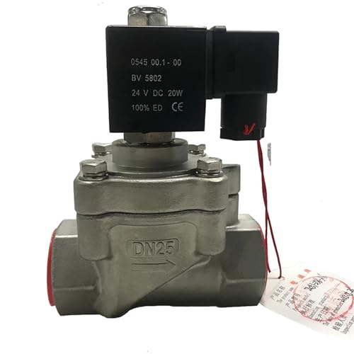 CHLPGKHI 16bar 1.6MPa 2 Way nitrogen Solenoid Valve 1 inch DC24V Orifice 25mm SS304 DN25 Normally Close(G-220V) von CHLPGKHI