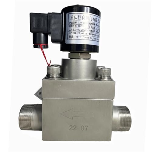 CHLPGKHI 20MPa 200Bar 2 Way nitrogen Helium Argon Solenoid Valve soldered Connection Orifice 25mm SS304 Large Flow Valve Normally Open(Dn25,SOLDERED CONNECTION-110V) von CHLPGKHI