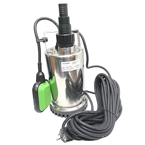 CHM GmbH® Flachsaugpumpe Edelstahl 900 Watt Kellerpumpe, Tauchpumpe, Poolpumpe von CHM GmbH