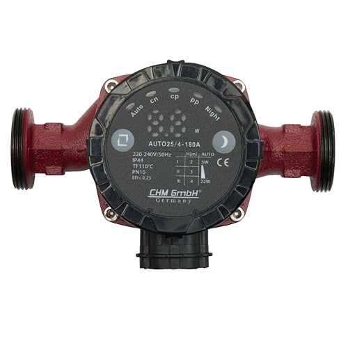 CHM GmbH® Hocheffizienzpumpe 25-40/180 Auto Heizungspumpe Umwälzpumpe mit Nachtabsenkung von CHM GmbH