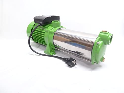 CHM GmbH® Kreiselpumpe 1,5 KW 8400 L/h 8,5 Bar Gartenpumpe Edelstahl Wasserpumpe Pumpe mit Edelstahl Schaufelräder von CHM GmbH