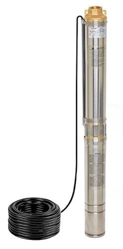 CHM GmbH® Tiefbrunnenpumpe 3 Zoll Ø 8,5 cm, Brunnenpumpe 750 Watt 5800 L/h 6 Bar Tauchpumpe 3% sandverträglich… von CHM GmbH
