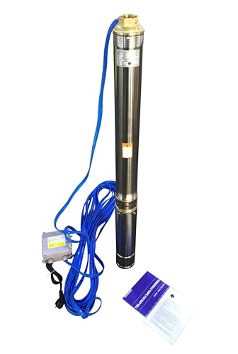 CHM GmbH® Tiefbrunnenpumpe 3 Zoll 750 Watt 3780 l/h 8,4 Bar 30m Kabel+ Schutzbox, Tauchpumpe von CHM GmbH