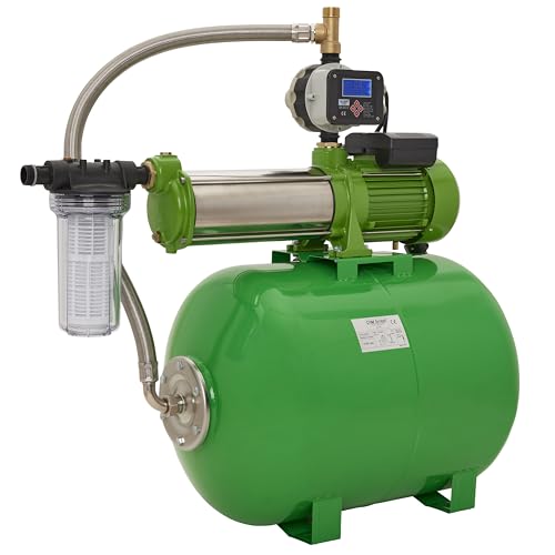 CHM GmbH Hauswasserwerk 150Liter 2100 Watt, max. Druck 7,8 Bar 10.000 L/h Druckschalter einstellbar mit LCD Display Gartenpumpe Edelstahl, Wasserpumpe CHM GmbH Hauswasserwerk 150Liter 2100 Watt, max. Druck 7,8 Bar 10.000 L/h Druckschalter einstellbar mit LCD Display Gartenpumpe Edelstahl, Wasserpumpe von CHM GmbH