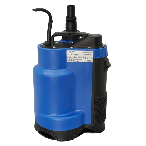 Schmutzwasserpumpe CHM GmbH® Drainage Tauchpumpe 13.000 l/h 8,5 m Förderhöhe, 0,85 bar 750 Watt integrierter Schwimmer von CHM GmbH