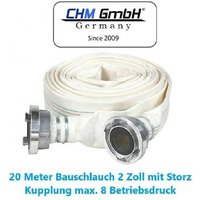 Bauschlauch 2' 20m 8 Bar mit C-Storz Anschlüsse von CHM