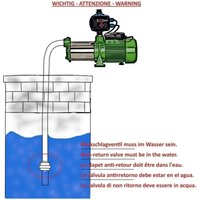CHM GmbH® Gartenpumpe mit Druckschalter, Kreiselpumpe Edelstahl 5,5 Bar 8000 L/h von CHM