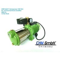 GmbH® Gartenpumpe mit Druckschalter 1300 Watt 6000L/H Wasserpumpe Kreiselpumpe - CHM von CHM