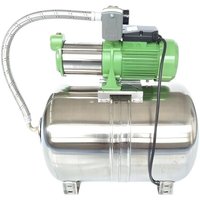 CHM GmbH® Hauswasserwerk 50L Edelstahl Kessel + 1100 Watt Kreiselpumpe 5 Bar mit Druckschalter von CHM