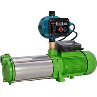 CHM GmbH® Kreiselpumpe Gartenpumpe Edelstahl 5400 L/h und 6,5 Bar mit Druckschalter einstellbar von CHM