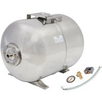 GmbH® Druckkessel 100 l Edelstahl Membrankessel mit Druckschalterset 5 teilig und Panzerschlauch - CHM von CHM