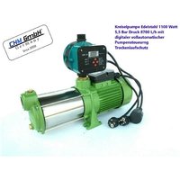 GmbH® Gartenpumpe mit Druckschalter Wasserpumpe, Kreiselpumpe Edelstahl 5,5 Bar 8000 L/h - CHM von CHM
