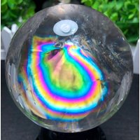 Große Klare Regenbogen-Kristall-Quarz-Kugel/Regenbogen-Kristallkugel Seltener Quarz Meditation Fengshui Energie Heilung Besondere Geschenke von CHMineralCollection