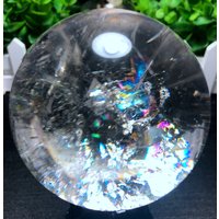 Große Klare Regenbogen Weiß Kristall Quarz Kugel/Regenbogen Kugel/Seltene Quarz/Meditation/Fengshui/Energie/Heilung/Besondere Geschenke/Vermehrung von CHMineralCollection