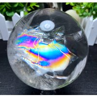 Große Regenbogen Weiße Kristallquarz Kugel/Regenbogen Kristall Kugel/Seltene Quarz/Meditation/Fengshui/Energie/Heilung/Besondere von CHMineralCollection