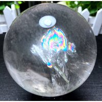 Große Regenbogen Weiße Kristallquarz Kugel/Regenbogen Kristall Kugel/Seltene Quarz/Meditation/Fengshui/Energie/Heilung/Besondere von CHMineralCollection