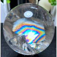 Große Regenbogen Weiße Kristallquarz Kugel/Regenbogen Kristall Kugel/Seltene Quarz/Meditation/Fengshui/Energie/Heilung/Besondere von CHMineralCollection