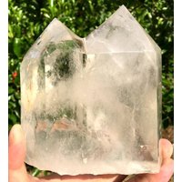 Klarer Quarzkristall-Generator/Natürlicher Atemberaubender Doppelendiges Wasser-Klarer Quarz-Kristallpunkt Kristallquarz-Punkt Weißer Kristallturm Klarer Quarzkristall-Generator/Natürlicher Atemberaubender Doppelendiges Wasser-Klarer Quarz-Kristallpunkt Kristallquarz-Punkt Weißer Kristallturm von CHMineralCollection