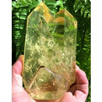 Natürliche Große Transparente Kopf Gelb Citrin Kristall Quarz Punkt/Citrin Turm/Besondere Geschenk/Heilung Kristall/Feng Shui /Energie Stein von CHMineralCollection