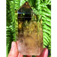 Natürliche Große Transparente Kopf Gelb Citrin Kristall Quarz Punkt/Citrin Turm/Besondere Geschenk/Heilung Kristall/Feng Shui /Energie Stein von CHMineralCollection