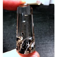 Natürliche Seltene Schwarze Glimmer Quarz Punkt/Multi-Einschlüsse Leiter-Förmigen Kristallturm/Specail Geschenk/Geschenk Für von CHMineralCollection