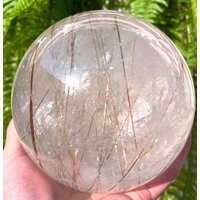 Natürliche Seltene Transparente Braune Turmalin Rutilquarzkugel/Enthält Kristall Kristallprobe Kristallenergie Chakra von CHMineralCollection