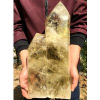 Natürliche Transparente Doppelköpfige Citrin Kristall Quarz Turm/Besonderes Geschenk Heilung Feng Shui Energie Stein Natürliche Transparente Doppelköpfige Citrin Kristall Quarz Turm/Besonderes Geschenk Heilung Feng Shui Energie Stein von CHMineralCollection