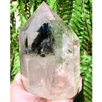 Natürlicher Großer Gartengrüner Phantomquarzturm/ Bergkristall/Lodalit/Chakra/Reiki/Heilstein/Geschenke Für Sie von CHMineralCollection