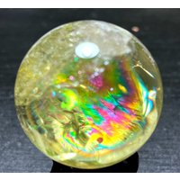 Natürlicher Großer Regenbogen Citrin Quarz Kristall Kugel/Citrin Kugel/Chakra/Reiki/Zen/Feng Shui/Meditation/Besonderes Geschenk/Heilkristall von CHMineralCollection