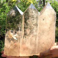 Seltener Dreikopf Klarer Regenbogen Rauchkristallspitze/Kristallturm Meditationsstein Heilstein Chakra Selbstständigkeit Seltener Dreikopf Klarer Regenbogen Rauchkristallspitze/Kristallturm Meditationsstein Heilstein Chakra Selbstständigkeit von CHMineralCollection