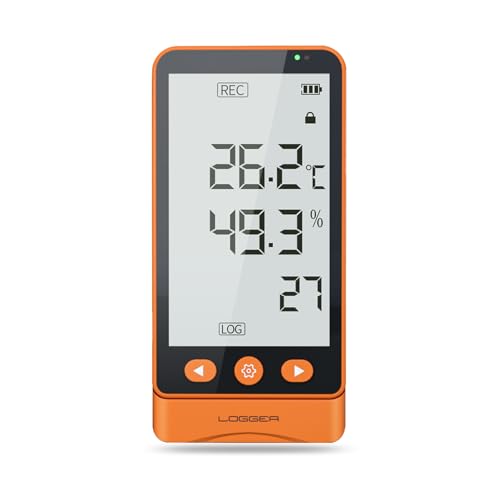 CHNADKS GSP-80S Temperatur&Feuchtigkeits-Datenlogger, Hochpräziser Sensor, LCD-Display, USB-Export(PDF/Excel), Alarmfunktion, Wiederaufladbarer Akku, für Kühlkette, Lagerung&Labore (-30°C bis 60°C) von CHNADKS