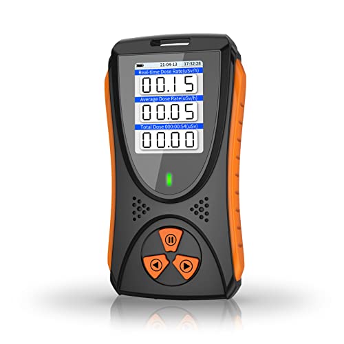 CHNADKS Geigerzähler, HFS-10 Geigerzähler Radioaktivität Strahlungsmessgerät, Beta Gamma Röntgen, Tragbarer Wiederaufladbar Dosimeter Strahlungsdetektor mit LCD -Display von CHNADKS