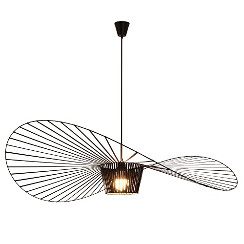 CHNB® Vertigo Lampe Schwarz 100CM Modern Vintage Pendelleuchte Hängend Hängelampe Geeignet FüR Esstisch Wohnzimmer Schlafzimmer Kronleuchter Lampen (Φ 100 CM) von CHNB