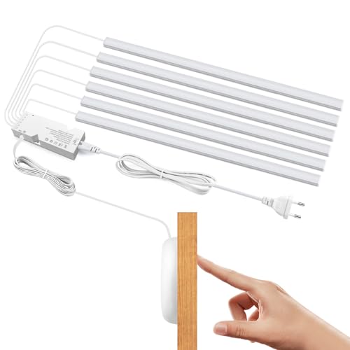 CHNMALITAI 12V Unter Schrankbeleuchtung, 6 Stück 30 cm Parallelanschluss Dimmbare LED-Lichtleiste Kit, 3000K Warmweiß Schrank LED leiste für Küche, Akustikpaneele, Vitrine, Regal Beleuchtung CHNMALITAI 12V Unter Schrankbeleuchtung, 6 Stück 30 cm Parallelanschluss Dimmbare LED-Lichtleiste Kit, 3000K Warmweiß Schrank LED leiste für Küche, Akustikpaneele, Vitrine, Regal Beleuchtung von CHNMALITAI